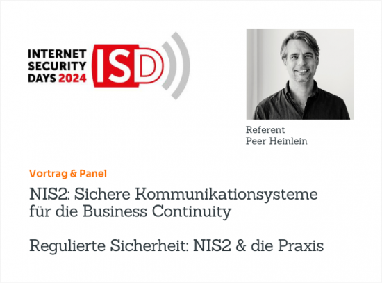 Internet Security Days 2024: NIS2-Vortrag 